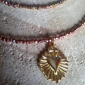 Collier rose/cuivré