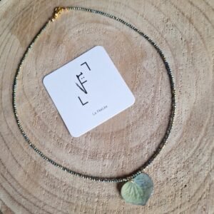 Collier vert Hortensia