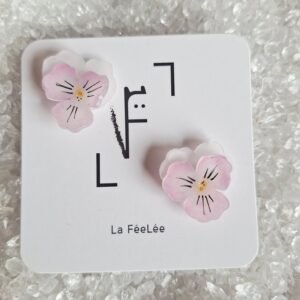 Perceuses pensées roses poudrées et blanches