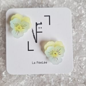 Perceuses pensées jaune coeur bleu