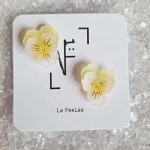 Perceuses pensées jaune vif et blanche