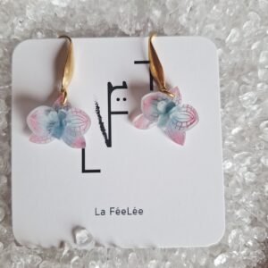 Orchidées bleues et roses